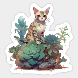 Cute Bengal cat Sticker